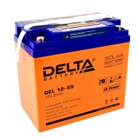 Delta GEL12-55  Аккумулятор гелевый (12В; 55А*ч)
