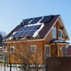 Сетевая солнечная электростанция мощность 1,5 кВт, выработка 12 кВт*ч
