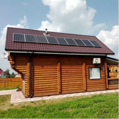 Сетевая солнечная электростанция мощность 2 кВт, выработка 15 кВт*ч