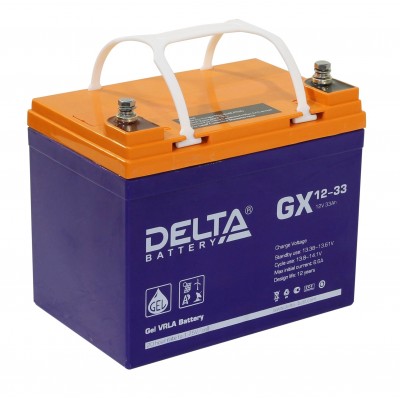 Гелевый аккумулятор Delta GX12-33 (12В, 33А*ч)