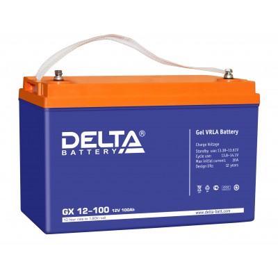 Delta GX12-100 (12В; 100А*ч) Гелевый аккумулятор 